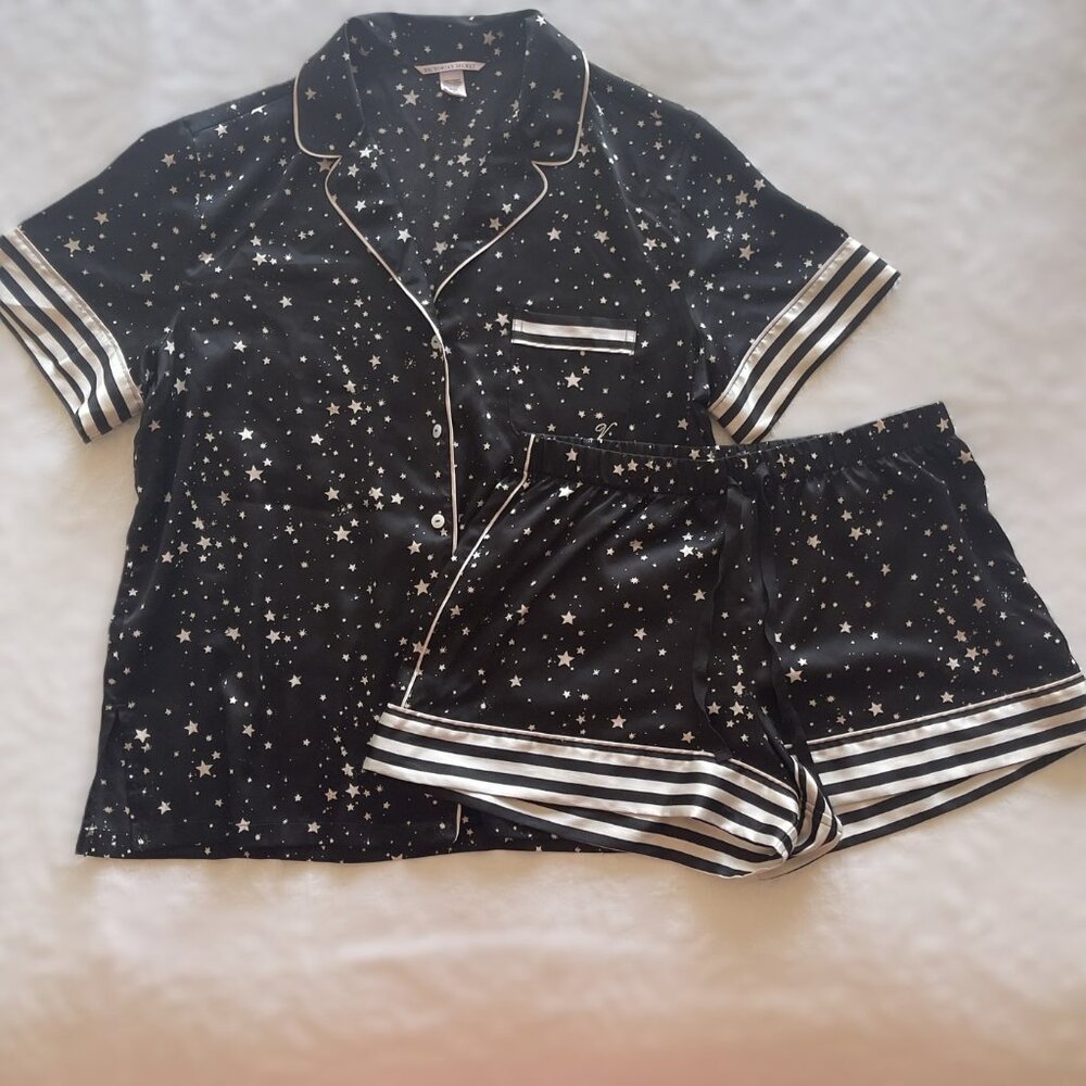 Victoria's Secret Satin Shorts Pajama Set Size M